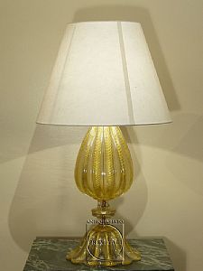 Lampada in vetro oro